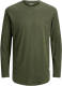 Jack & Jones ESSENTIALS regular fit longsleeve van biologisch katoen forest night