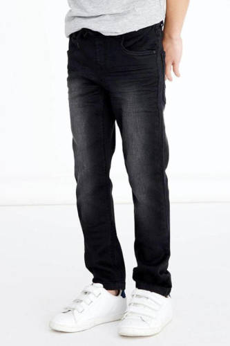 NAME IT KIDS slim fit jeans NKMROBIN zwart