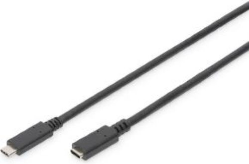 DIGITUS AK-300210-007-S USB-kabel 0,7 m USB C Mannelijk Vrouwelijk Zwart