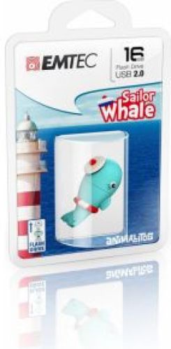 Emtec Sailor Whale 16 GB 16GB USB 2.0 Type-A Blauw USB flash drive