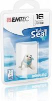 Emtec Baby Seal 16 GB 16GB USB 2.0 Type-A Blauw, Wit USB flash drive
