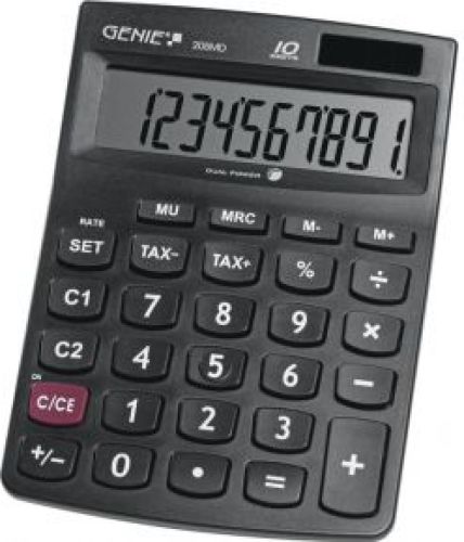 GENIE 205 MD calculator Desktop Basisrekenmachine Zwart