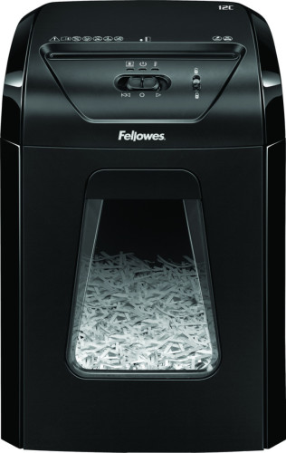 Fellowes Powershred 12C papiervernietiger Reepversnippering 22,5 cm Zwart