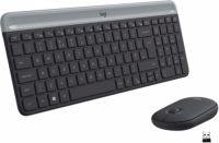 Logitech MK470 Slim Combo Draadloos toetsenbord en muis (Zwart)