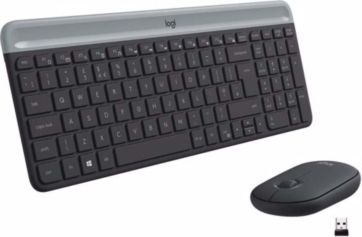 Logitech MK470 Slim Combo Draadloos toetsenbord en muis (Zwart)