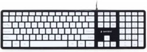 Gembird Keyboard KB-MCH-02-BKW (membrane; USB 2.0; (US); black color) toetsenbord