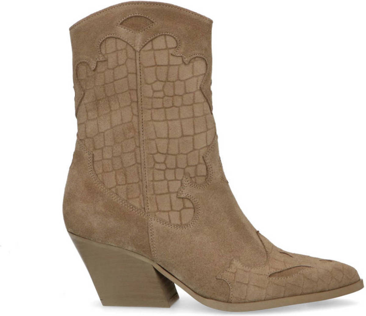 Sacha suède enkellaarzen beige
