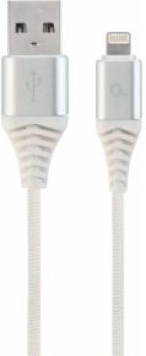 Gembird CC-USB2B-AMLM-1M-BW2 Lightning-kabel Zilver, Wit