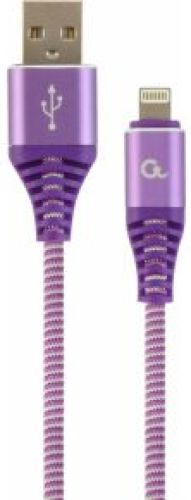 Gembird CC-USB2B-AMLM-1M-PW Lightning-kabel Paars, Wit