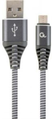 Gembird CC-USB2B-AMMBM-1M-WB2 USB-kabel 2.0 Micro-USB B USB A Grijs, Wit