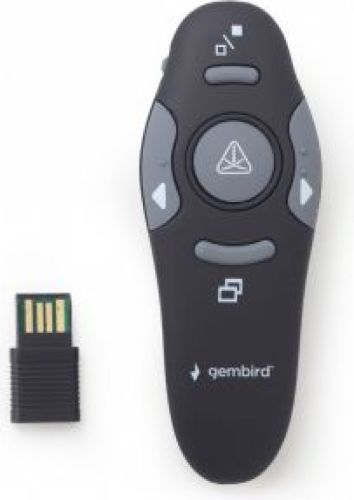 Gembird *Wireless presenter with laser pointer 660 nm 10 m Zwart