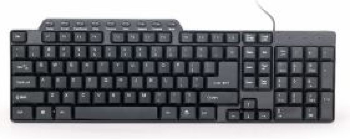 Gembird KB-UM-104 USB QWERTY Amerikaans Engels Zwart toetsenbord