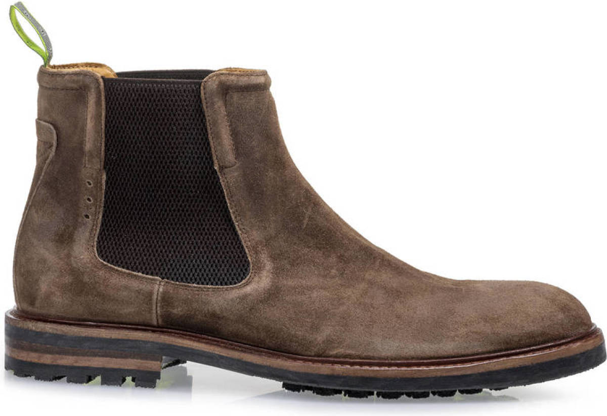 Floris van bommel Rocki suède chelsea boots bruin