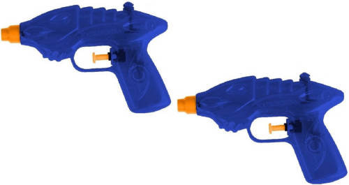 Summertime 2x Waterpistool/waterpistolen Blauw 16,5 Cm