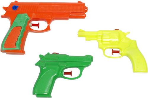 Merkloos Waterpistool/waterpistolen Setje 3 Stuks