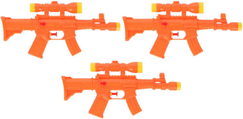 Merkloos 3x Waterpistool/waterpistolen Oranje 29 Cm