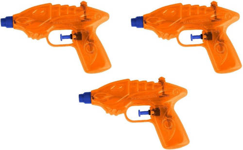 Summertime 3x Waterpistool/waterpistolen Oranje 16,5 Cm