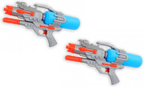 Merkloos 2x Waterpistool/waterpistolen Grijs 46 Cm