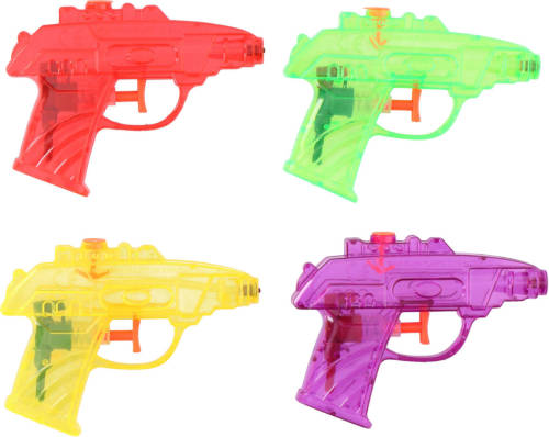 Merkloos Waterpistool/waterpistolen Setje 4 Stuks 11,5 Cm