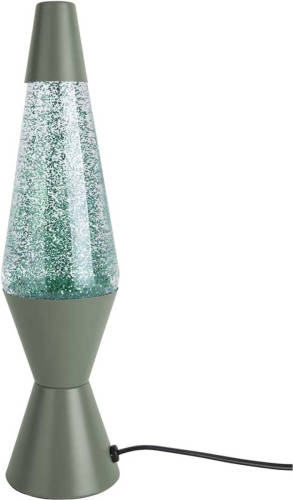 Leitmotiv Tafellamp Glitter 25w 37 Cm Staal/glas Groen