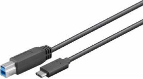 Goobay Wentronic 67986 1m USB B USB C Zwart USB-kabel