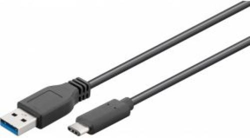 Goobay Kabel / Adapter 3m USB A USB C Mannelijk Mannelijk Zwart USB-kabel