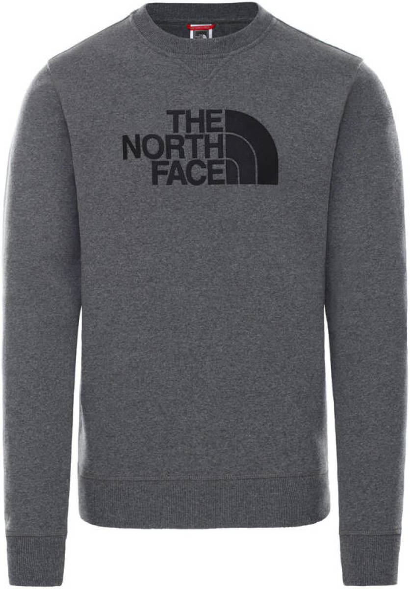 The North Face sweater Drew Peak met logo grijs/zwart