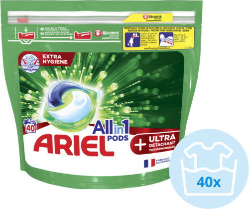 Ariel All-in-1 Pods met ultra vlekverwijderaar 40 stuks