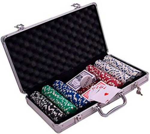 Buffalo Pokerset aluminium koffer 300 chips kaartspel