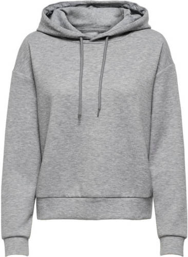 Only Effen Gekleurd Hoodie Dames Grijs