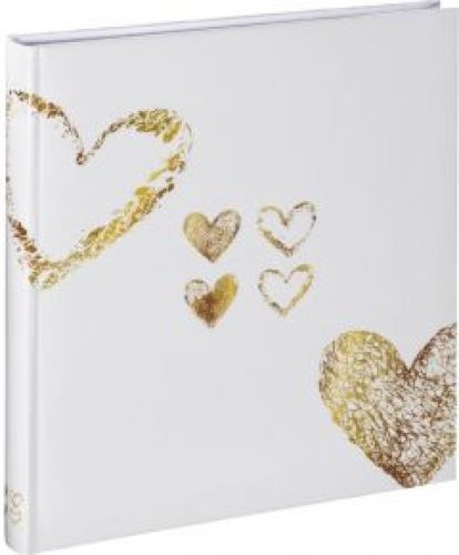 Hama Lazise gold Buchalbum 29x32 50 weisse Seiten Hochzeit 2363