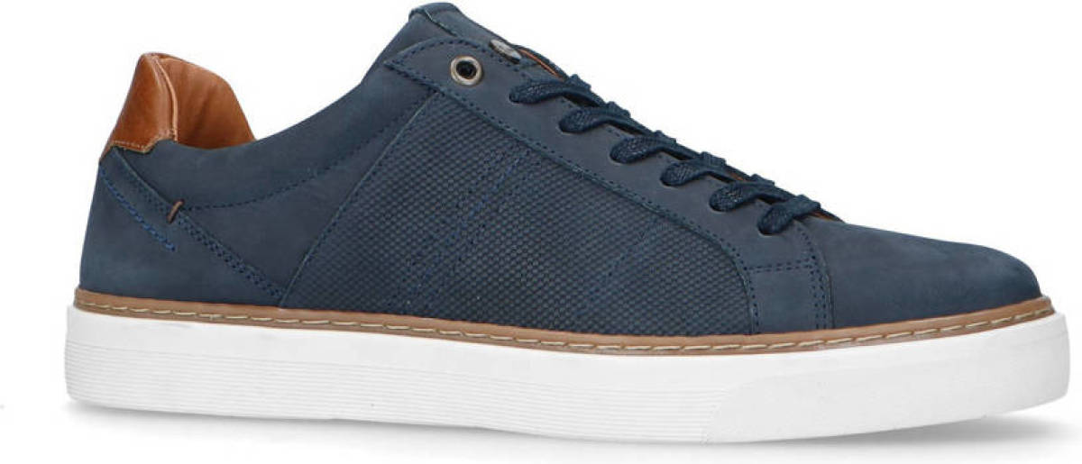 No Stress nubuck sneakers donkerblauw