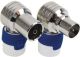 Hirschmann Coaxconnector Male + Female Wit/Blauw