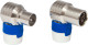 Hirschmann Coaxconnector Male + Female Wit/Blauw