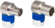 Hirschmann Coaxconnector Male + Female Wit/Blauw