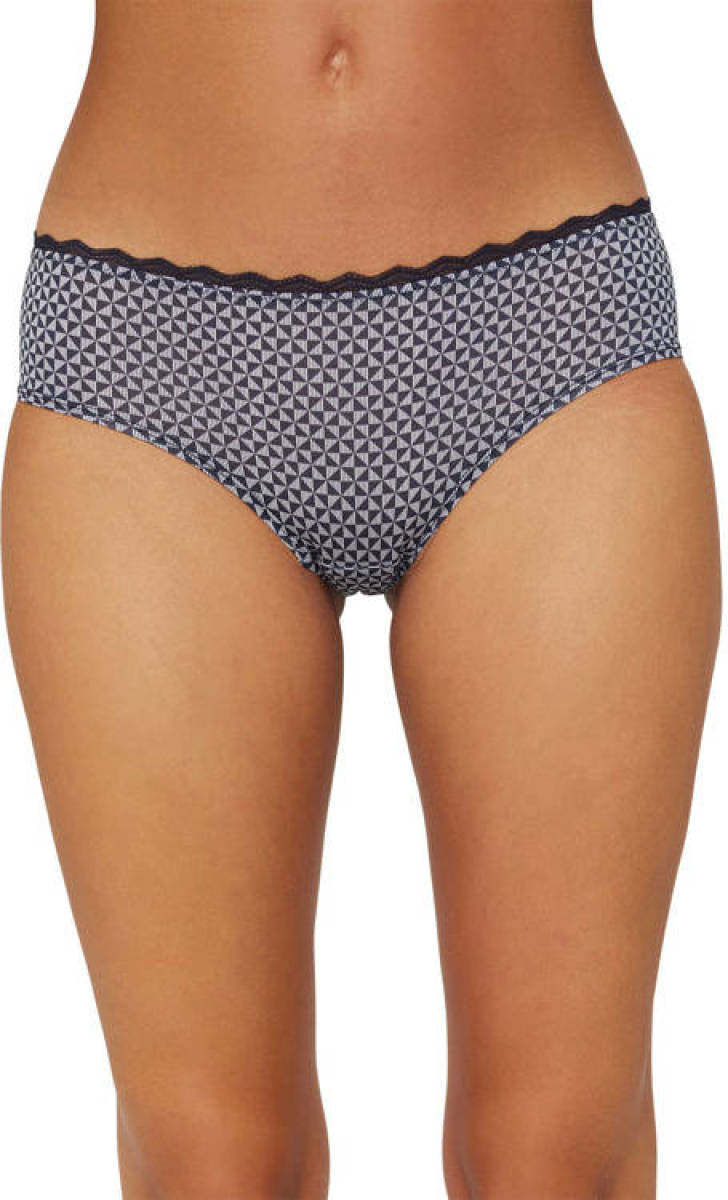Esprit Women Bodywear hipster met all over print donkerblauw