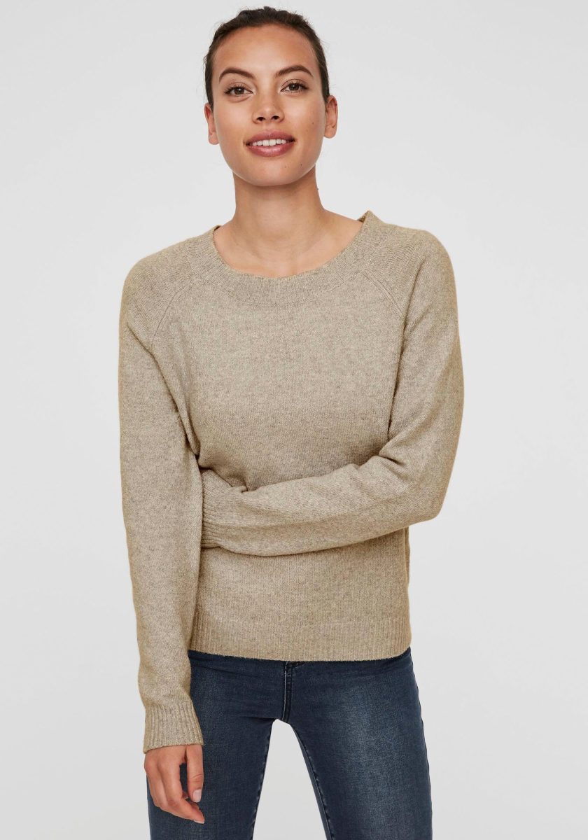 VERO MODA trui VMDOFFY lichtbruin