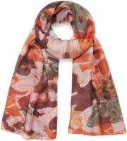 Desigual sjaal met bloemenprint roze/multi
