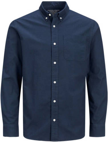Jack & Jones PREMIUM slim fit overhemd JPRBLUBROOK donkerblauw