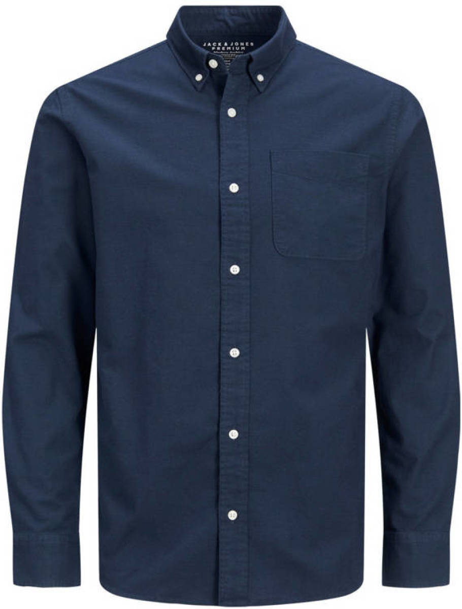 Jack & Jones PREMIUM slim fit overhemd JPRBLUBROOK donkerblauw