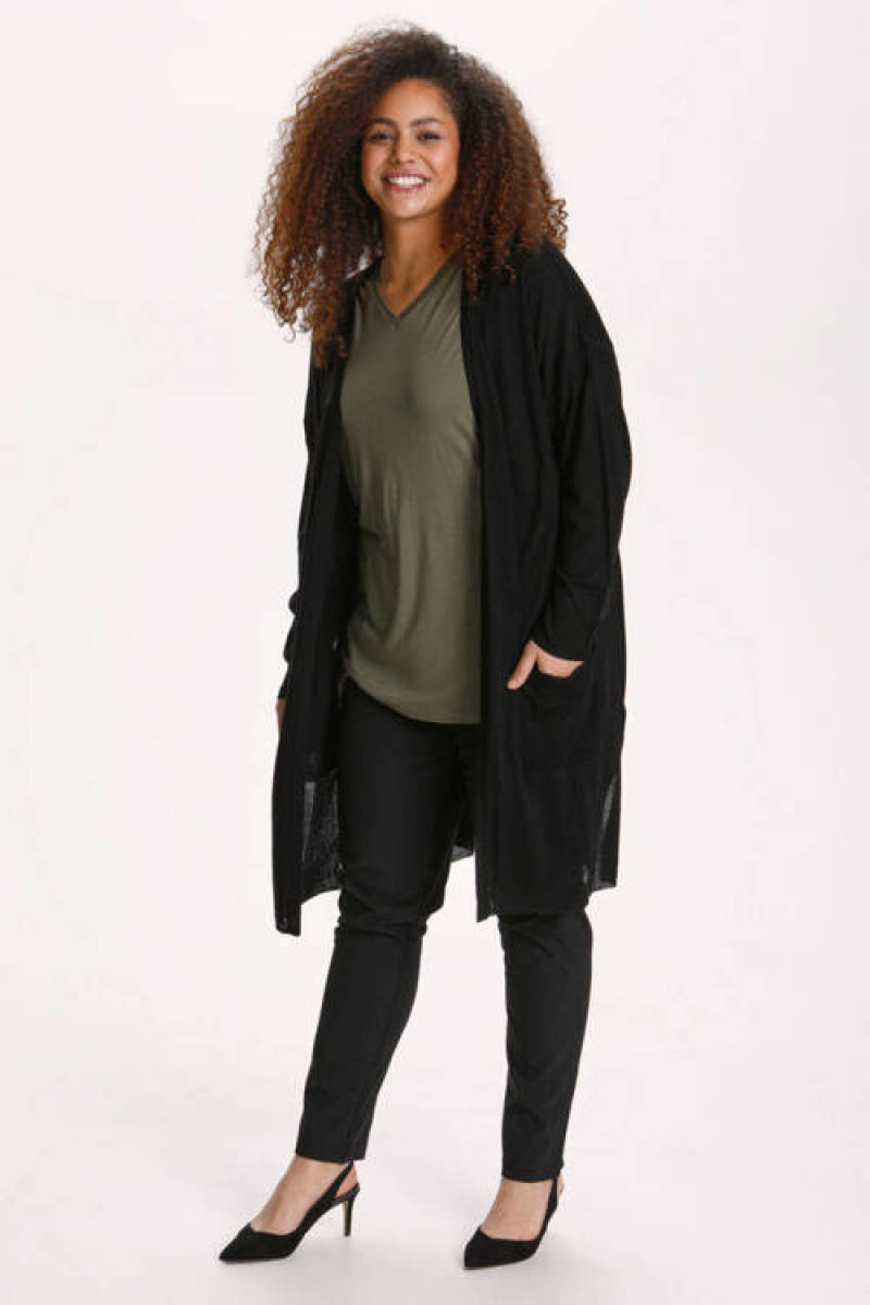 Kaffe Curve semi-transparant vest KCsandy zwart