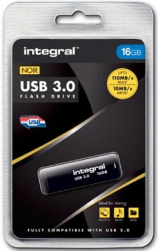 Integral USB 3.0 memory pen 16GB zwart