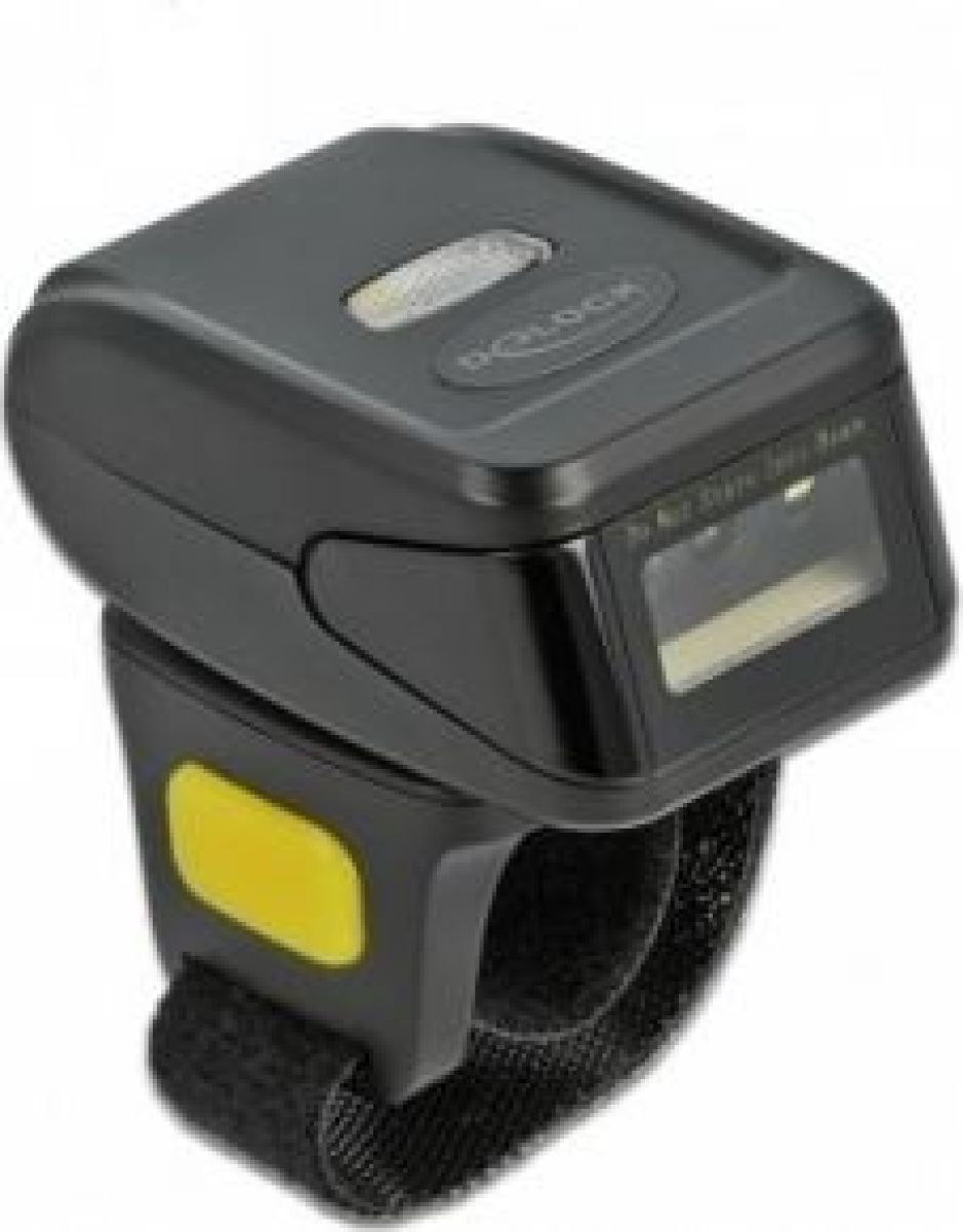 Delock Ring Barcode Scanner 1D and 2D with 2.4 GHz or Bluetooth Draagbare penstreepjescodelezer 1D/2