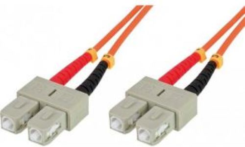 Intellinet ILWL D5-B-020 2m SC SC Zwart, Oranje, Rood Glasvezel kabel