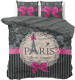 DreamHouse Bedding I Love Paris Pink Lits-jumeaux (240 x 220 cm + 2 kussenslopen) Dekbedovertrek