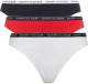 Tommy hilfiger slip (set van 3) rood/zwart/wit