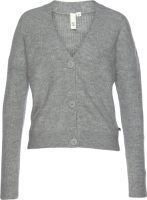 Q/S designed by gemêleerd gebreid vest grijs