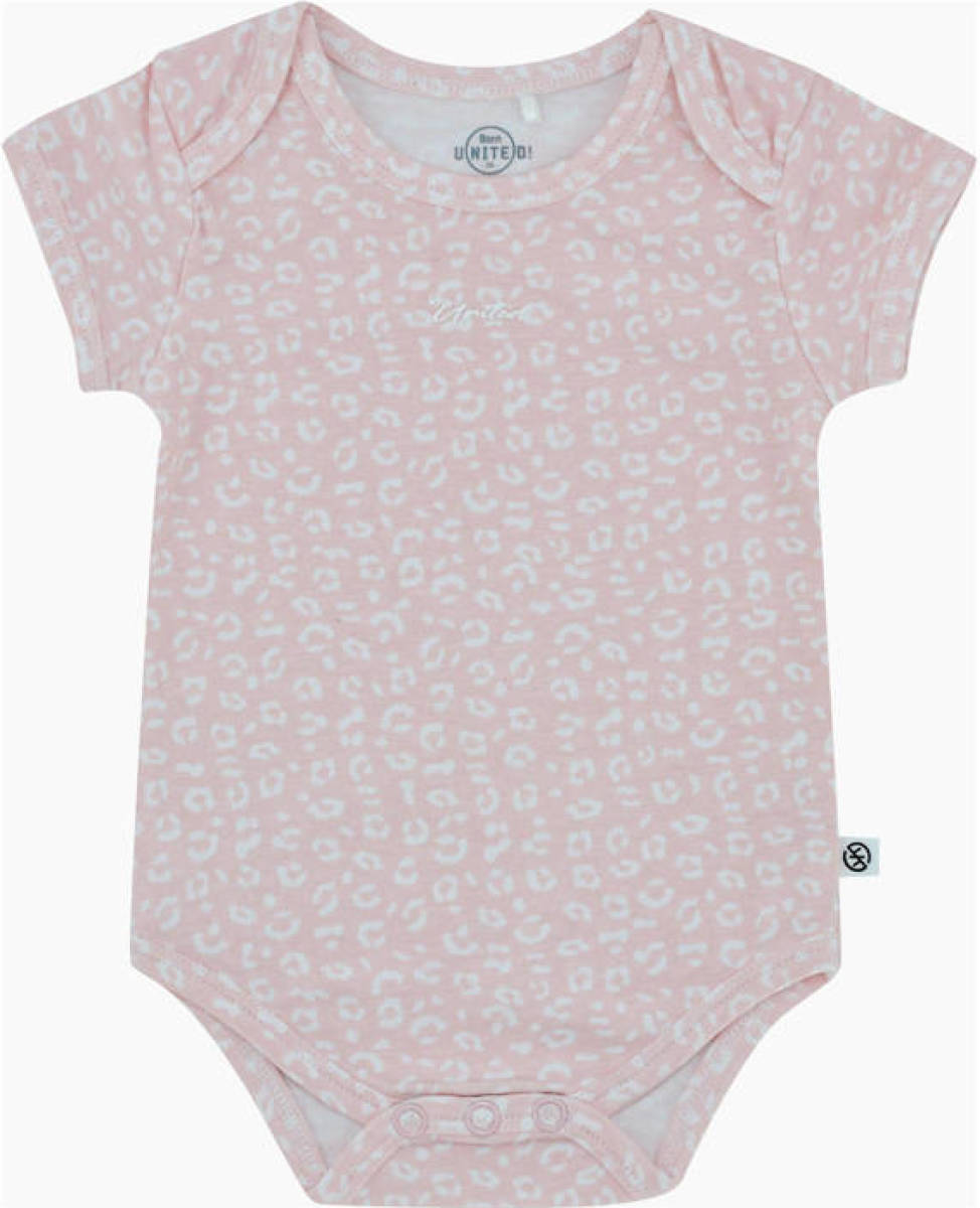 Born by Kiddo United romper roze/wit