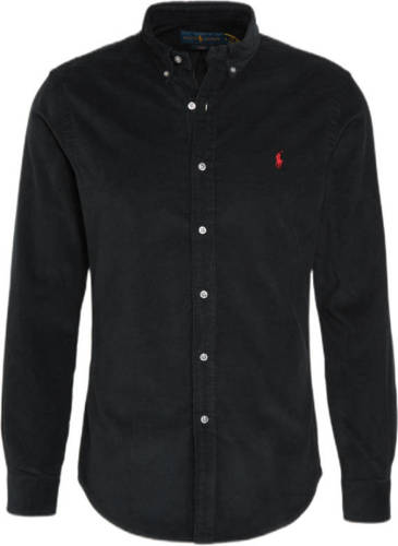 Polo ralph lauren corduroy slim fit overhemd zwart