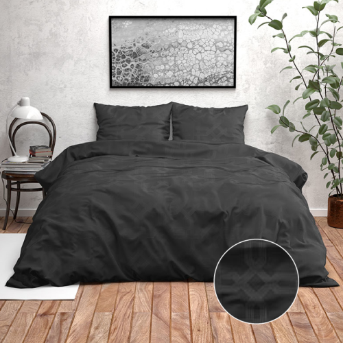 Zensation Nika -Zwart 240 x 220 cm Dekbedovertrek